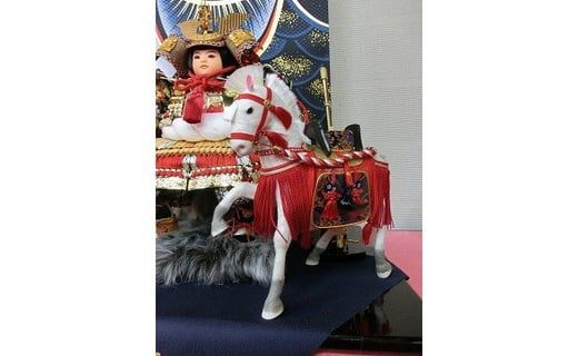 69.伝統工芸士 蘇童の五月人形『金彩昇り鯉掛け軸』雅わらべ大将飾り