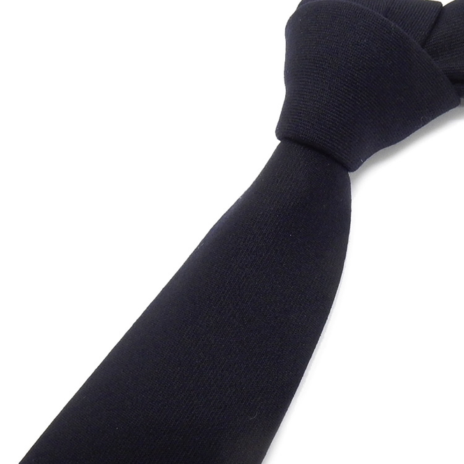 ウールネクタイ 濃紺/無地 尾州 ウール ネイビー 愛西市 / 石敬毛織株式会社 [AEAF017]