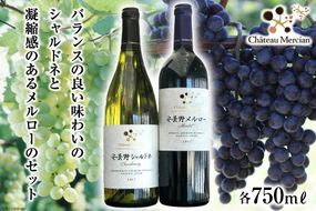 ワイン 赤 白 安曇野メルロー & 安曇野シャルドネ 各750ml 計2本 飲み比べ 赤ワイン 白ワイン / シャトー・メルシャン 勝沼ワイナリー / 長野県 池田町