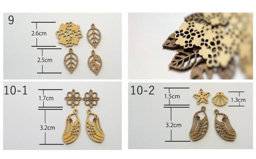 木製イヤリング　◇お花のデザインからアマビエまで◇(NRC)【0tsuchi00360】