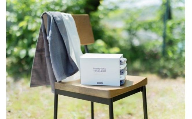 010B1154 さらっとガーゼとふんわりパイルのモノトーンタオル（チャコールグレー3枚 ホワイト2枚）【泉州タオル 国産 吸水 普段使い シンプル 日用品】