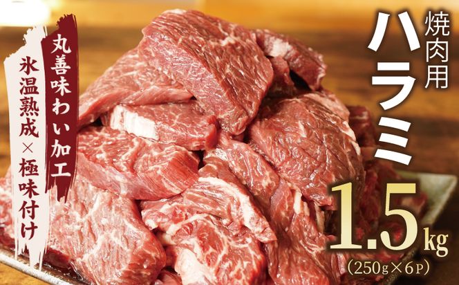 mrz0022 【氷温熟成×極味付け】牛肉 ハラミ 1.5kg（250g×6）