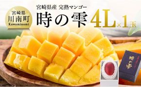【令和8年発送】宮崎県産 完熟マンゴー「時の雫」 4L×1玉 【 果物 フルーツ マンゴー 宮崎県産 九州産 完熟マンゴー みやざきマンゴー 先行予約 数量限定 期間限定 】 [C08603]