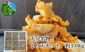 【A03037】大分名物！とり天セット　約3.0kg