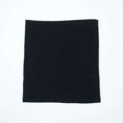 E1409国産カシミヤ糸使用国内生産カシミヤ１００％ネックウォーマ（ブラック）