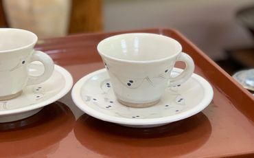数珠玉文 コーヒーカップ セット（2客）