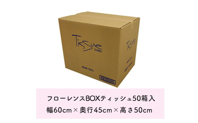 フローレンスボックスティッシュペーパー　50箱セット