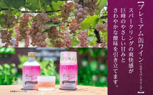 プレミアム缶ワイン ロゼスパークリング 290ml 24本入 モンデ酒造 177-4-010