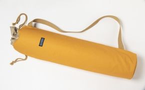 「琉球帆布」ヨガマットケースA（サフラン）- ヨガ マットケース 収納 帆布 手づくり ハンドメイド 軽い 丈夫 布 人気 シンプル おしゃれ 琉球帆布 手仕事 伝統技術 沖縄県 八重瀬町【価格改定】