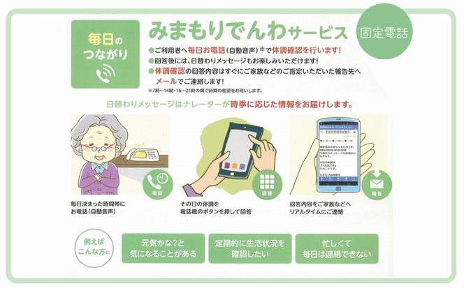 郵便局のみまもりサービス「みまもりでんわサービス」（固定電話、12カ月間） 043002