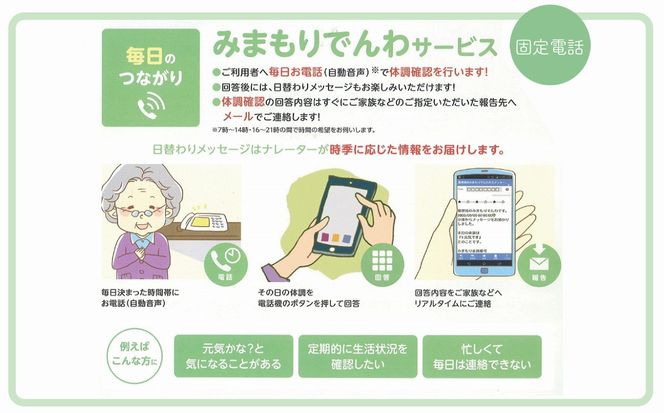 郵便局のみまもりサービス「みまもりでんわサービス」（固定電話、3カ月間） 011010