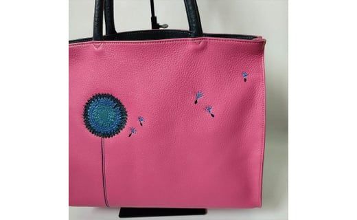 「鞄工房　香」タンポポのレザートートバッグ FAA3027