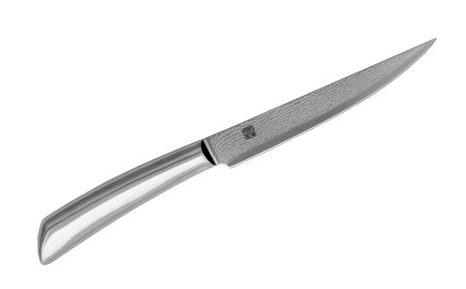 H10-178 濃州正宗作 オールステンレスダマスカステーブルナイフ