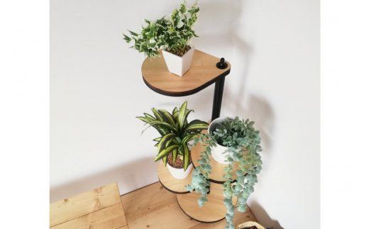 しずくのスタンドシェルフ 3段タイプ ナチュラル（天然木/完成品） [新星金属製作所 大阪府 守口市 20940977] 