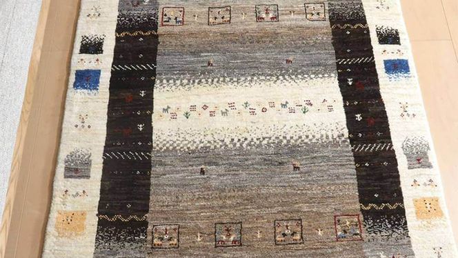 【限定1品】ギャッベ カシュクリ 178×116cm 手織り 最高級 天然 ウール100% 草木染 リビングサイズ おしゃれ かわいい モダン 北欧 ラグ 絨毯 マット (HL-10875） ラグマット カーペット ギャベ 床暖房対応 ホットカーペット対応 [BP205-NT]