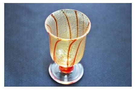 金彩冷酒杯 赤 HA-03-1【粋工房】_HA1630