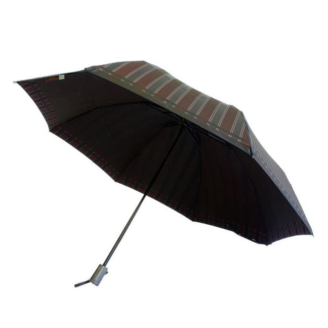 槙田商店【紳士折りたたみ傘 】Tie Stripe×Plain ワイン FAA5018