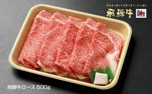 100.「飛騨牛 ロース 500g」冷蔵配送 しゃぶしゃぶ すき焼き