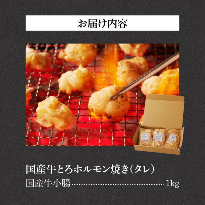 山樹の国産牛とろホルモン焼き（味付き/タレ）1kg [047R18]