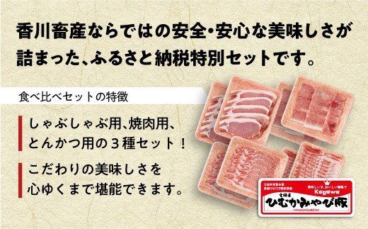 第56回天皇杯受賞企業「香川畜産」食べ比べセット 2,200g [H6204]
