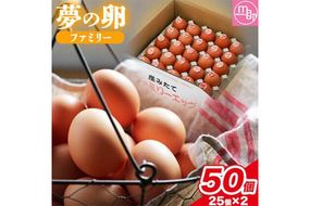 卵 たまご 赤玉 夢の卵 ファミリー 50個《90日以内に出荷予定(土日祝除く)》株式会社めぐみ 岡山県 浅口市 送料無料 25個 × 2セット たっぷり 家族 食卓---124_82_90d_23_16500_s---