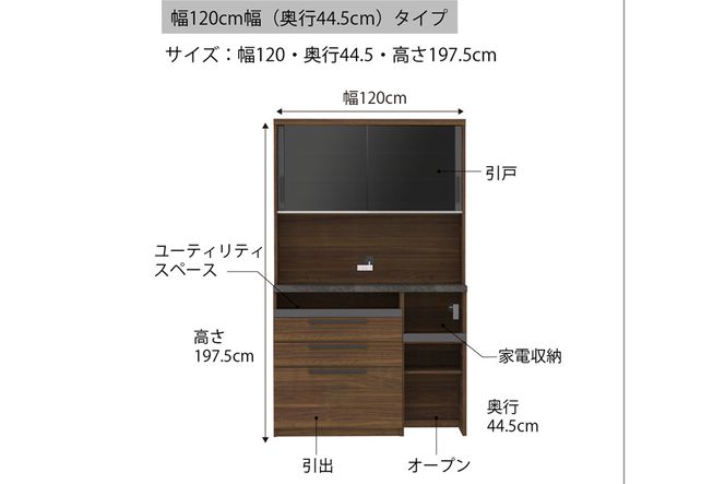 食器棚 カップボード 組立設置 SY-S1200R [No.629]