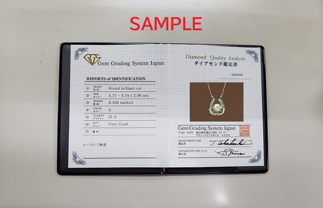 J053 プラチナ馬蹄ダイアモンドネックレス（W227）【ジュエリー ファッション アクセサリー 贈り物】