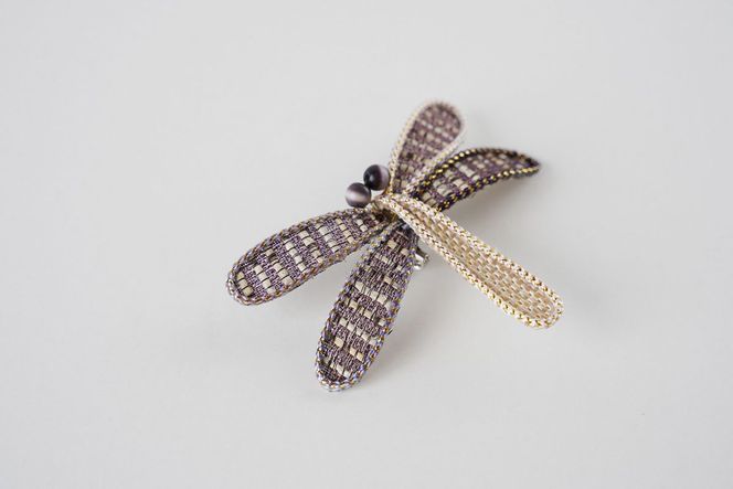 丹後の藤布　ブローチ「蜻蛉（トンボ）」　FY00046