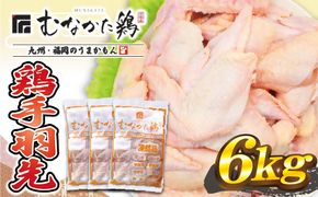 宗像産ブランド鶏【むなかた鶏】手羽先6kg（平飼い）【JAほたるの里】_HA1421