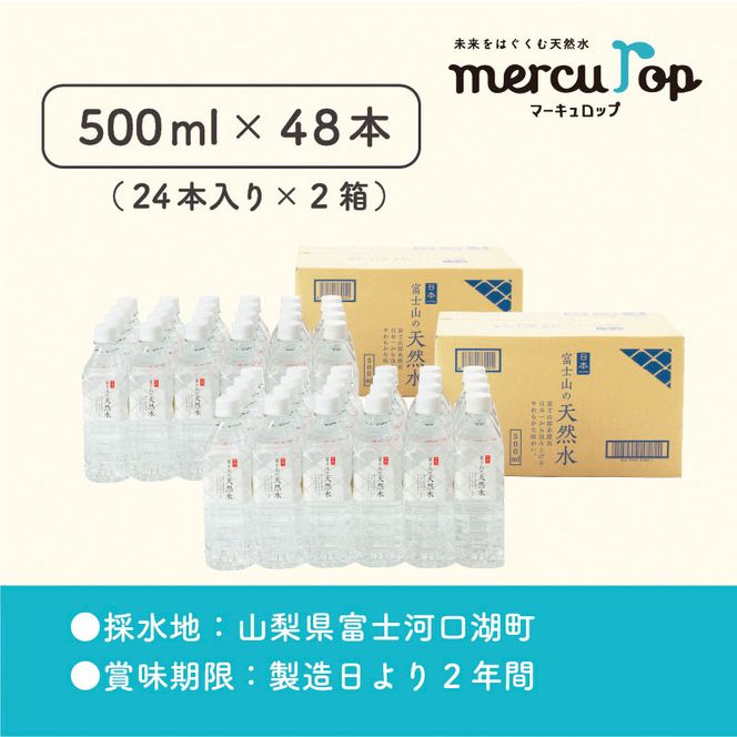 【6か月連続】 富士山の天然水 500ml×48本 ＜毎月お届けコース＞ FBB008