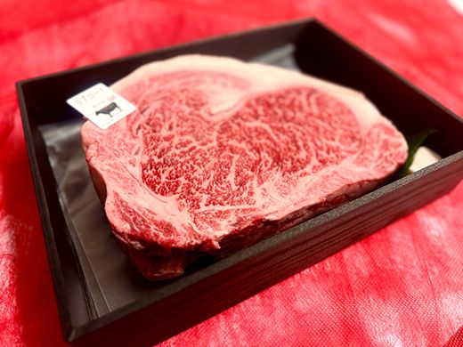 A4A5等級 未経産雌限定　近江牛リブロース　ステーキ　塊肉1kg折箱入【FO20SM】