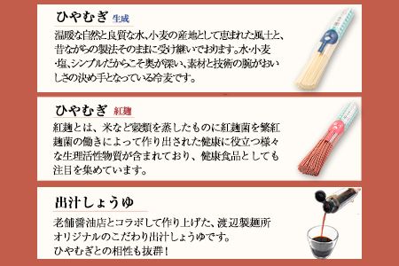 こだわりの冷麦と出汁しょうゆ《30日以内に出荷予定(土日祝除く)》岡山県矢掛町 麺 冷麦 ひやむぎ 出汁しょうゆ 渡辺製麵所---osy_watahiya_30d_24_9000_3p---