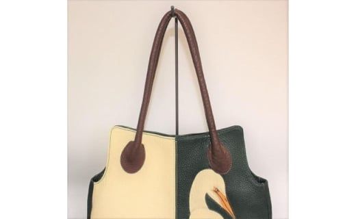 「鞄工房　香」二色トートバッグ 鳥 FAA3037