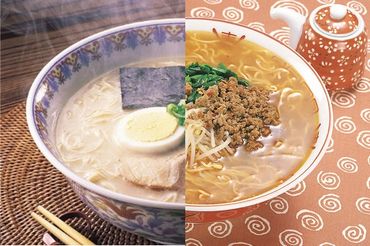 宗像産ラー麦使用「博多生ラーメンとんこつ味/坦々麺)」(100g×10食/120g×8食)[JAむなかた]