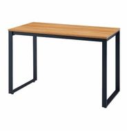 MTKTミーティングテーブル 幅120（5.天板ナチュラル×脚部ブラック） ミーティング 打ち合わせ 作業机 家具 テーブル 愛西市 / タック株式会社 [AEAH013-5]