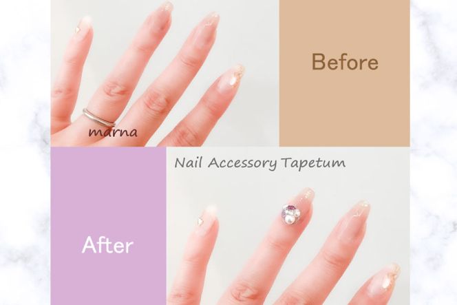 ネイル アクセサリー タペタム アメジストパープル 1個＋専用シール30枚｜MARNA TAPETUM ACCESSORY 大阪府 守口市 [2094]