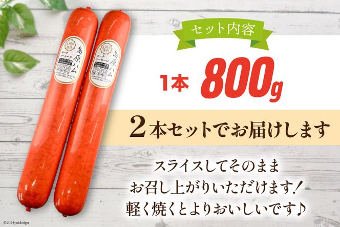 AI064 特大！ 島原ハム ポークソーセージ 800g×2本 セット [ ハム ソーセージ ウインナー 肉 お弁当 豚肉 おつまみ 国産 焼き肉 BBQ 惣菜 バーベキュー 長崎県 島原市 ]