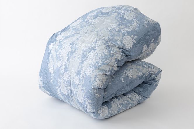 羽毛布団 シングル ホワイト グース ダウン 93％1.3kg ポーランド産 80番手サテン (アリーチェブルー) 本掛け [川村羽毛 山梨県 韮崎市 20742125] 羽毛 布団 羽毛ふとん 本掛け布団