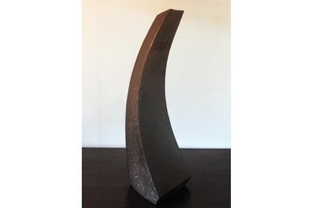 花器 A 黒 【一輪挿し 手作り 陶器 オブジェ インテリア 癒し 贈り物】(H038122)