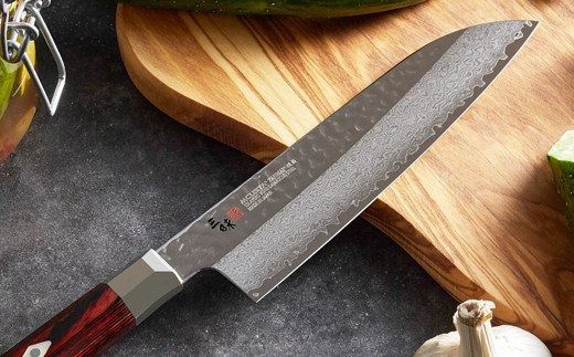 H84-05 三昧 シュープリーム 鎚目 三徳包丁 180mm