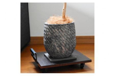 台車 持ち手付き ミニ台車 (ブラウン) 完成品 1台｜新星金属製作所 大阪府 守口市 家具 インテリア 台 花台 移動式 可動式 観葉植物 サーキューレーター キャスター付き コンパクト [0895]