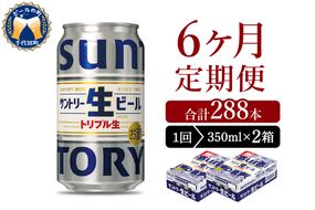 【6ヵ月定期便】2箱セット サントリー トリプル生 350ml×24本 6ヶ月コース(計12箱)