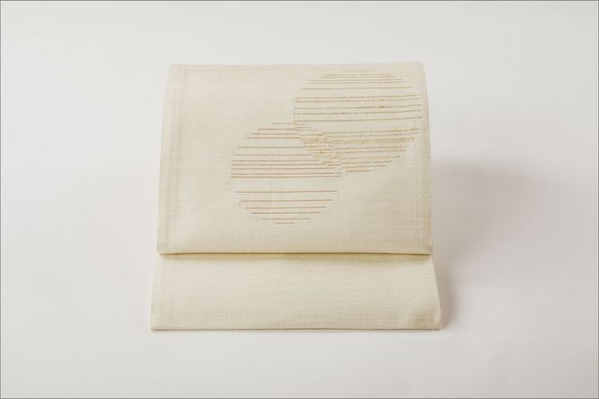 丹後の藤布　京袋帯「古代藤糸丸重文」　白　FY00076