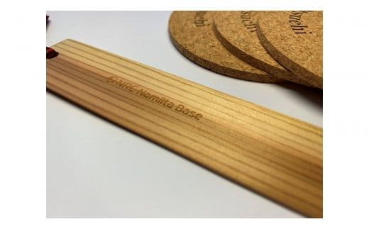 木製しおり・コースターセット（しおり：1枚　コースター：3枚）【0tsuchi00362】