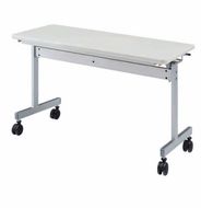 ミーティングテーブル 1200×450 KV1245-NW（2.ネオホワイト） スタッキング デスク キャスター テーブル 愛西市 / タック株式会社[AEAH018-2]