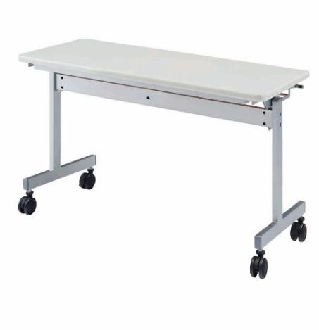 ミーティングテーブル 1200×450 KV1245-NW（2.ネオホワイト） スタッキング デスク キャスター テーブル 愛西市 / タック株式会社[AEAH018-2]