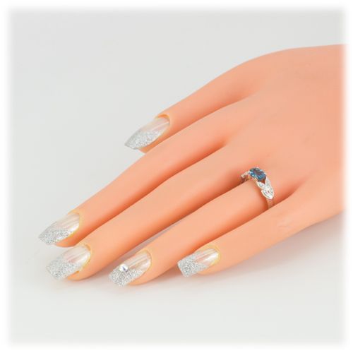 サンタマリア アクアマリン リング 0.6ct K18WG （13387）　BR-19