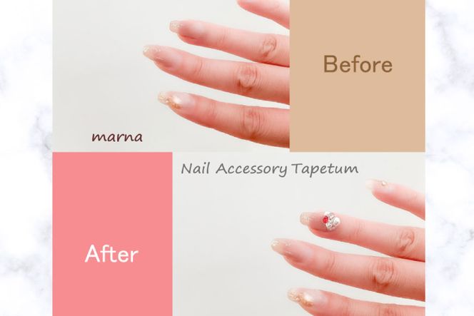 ネイル アクセサリー タペタム ライトレッド 1個＋専用シール30枚｜MARNA TAPETUM ACCESSORY 大阪府 守口市 [2095]