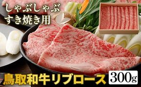 鳥取和牛リブロース　しゃぶしゃぶ・すき焼き用　300g（化粧箱入り） ※着日指定不可