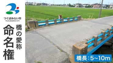 つくばみらい市 橋の愛称 命名権 (橋長5m〜10m) 命名権 命名 橋 名づけ 権利 広告 ネーミングライツ [EO01-NT]